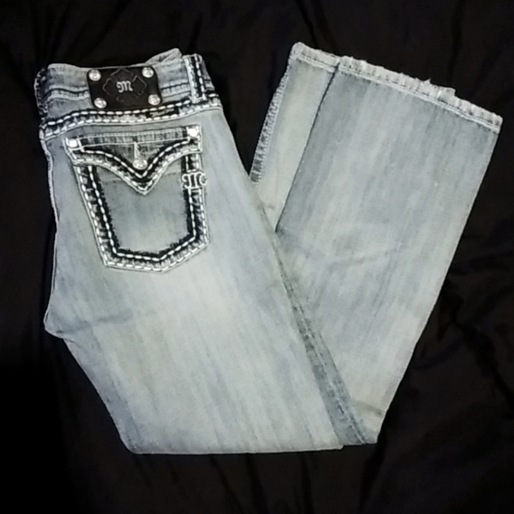 Vintage Miss Me for Buckle easy boot distressed jeans 29